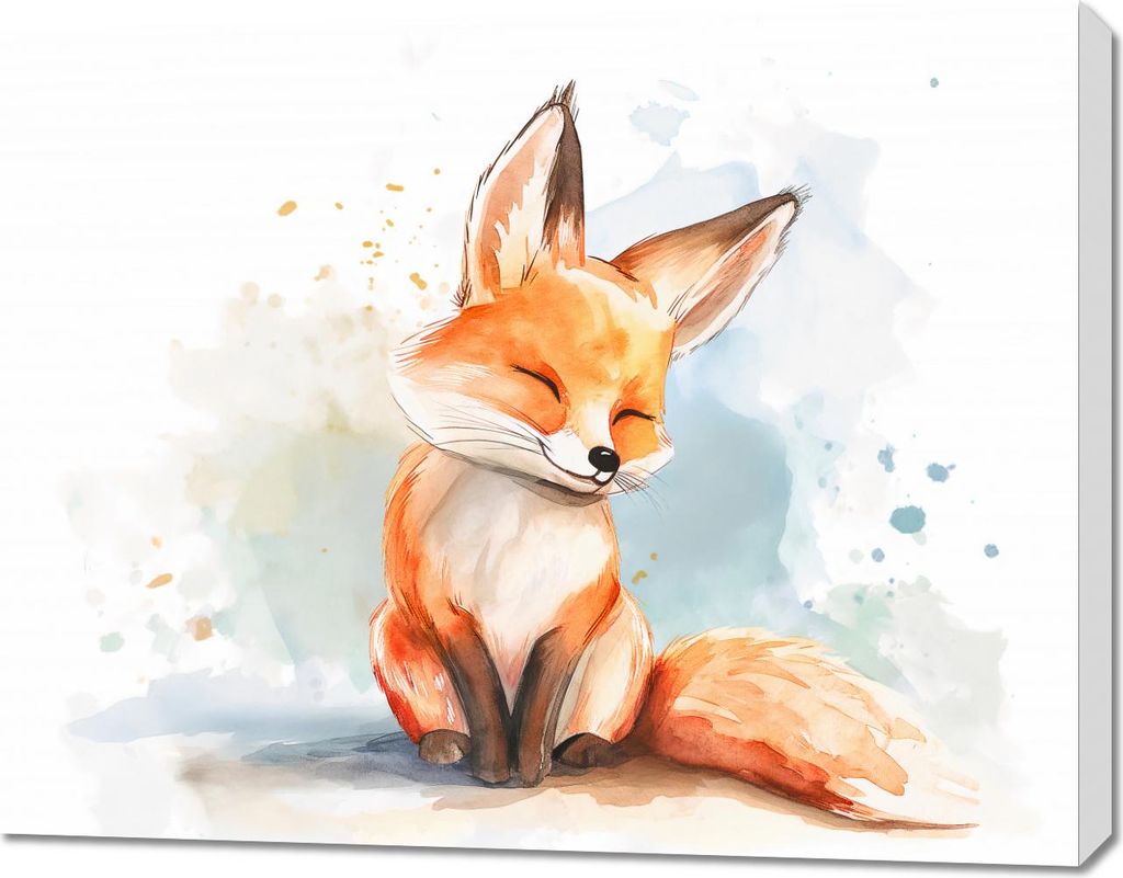 Bild 90x70cm Zufriedener Fuchs