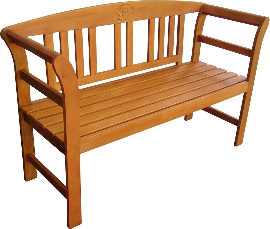 Gartenbank "San Jose" aus Holz in braun / holzoptik. Abmessungen (BxHxT) 130x82x45 cm