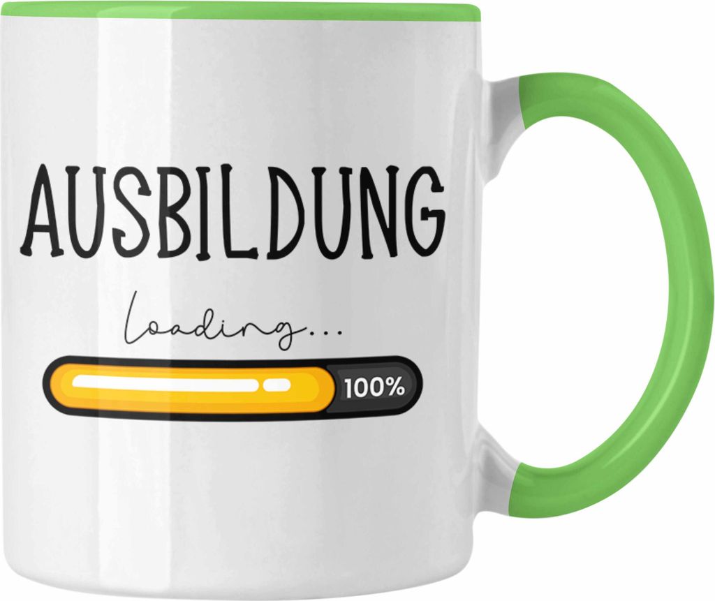Trendation - Ausbildung Loading Bestanden Geschenk Tasse Geschenkidee Bestandene Prüfung Abschluss 2023 Lustiger Spruch (Grün)