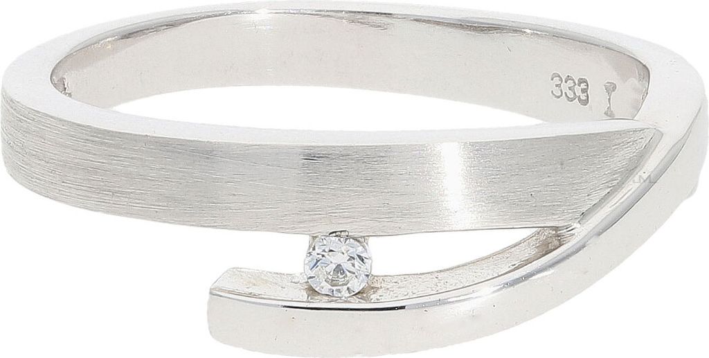 Ring Weißgold 333 Zirkonia JL10-07-1928 JuwelmaLux Größe 54 Produktbild 