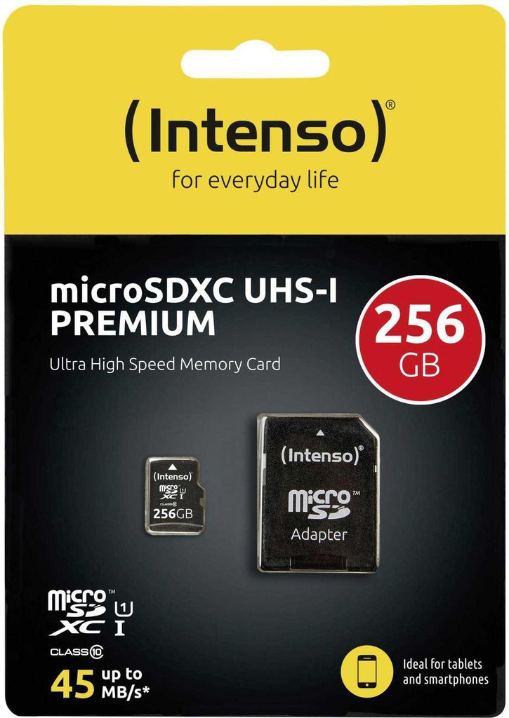 Intenso 3423492 Intenso microSDXC Cards    256GB Class 10 Productafbeelding 
