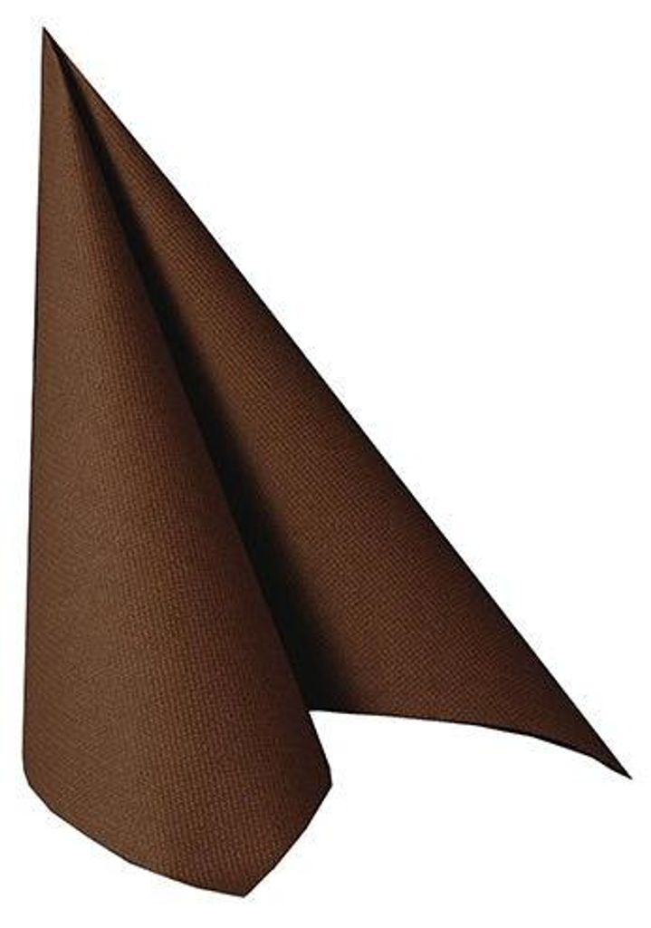Papstar Servietten "ROYAL Collection" 1/4-Falz 40 cm x 40 cm braun, 5 x 50 Stück