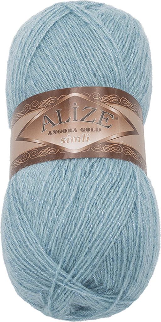 ANGORA GOLD SIMLI - 100g / 500 m - Blau,Grau