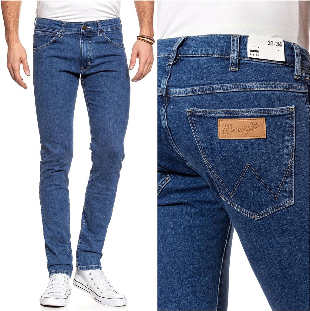WRANGLER, Herren Jeanshosen, Skinny fit, BRYSON, W29 L34, Blau, Jeans, baggyjeans, buggy