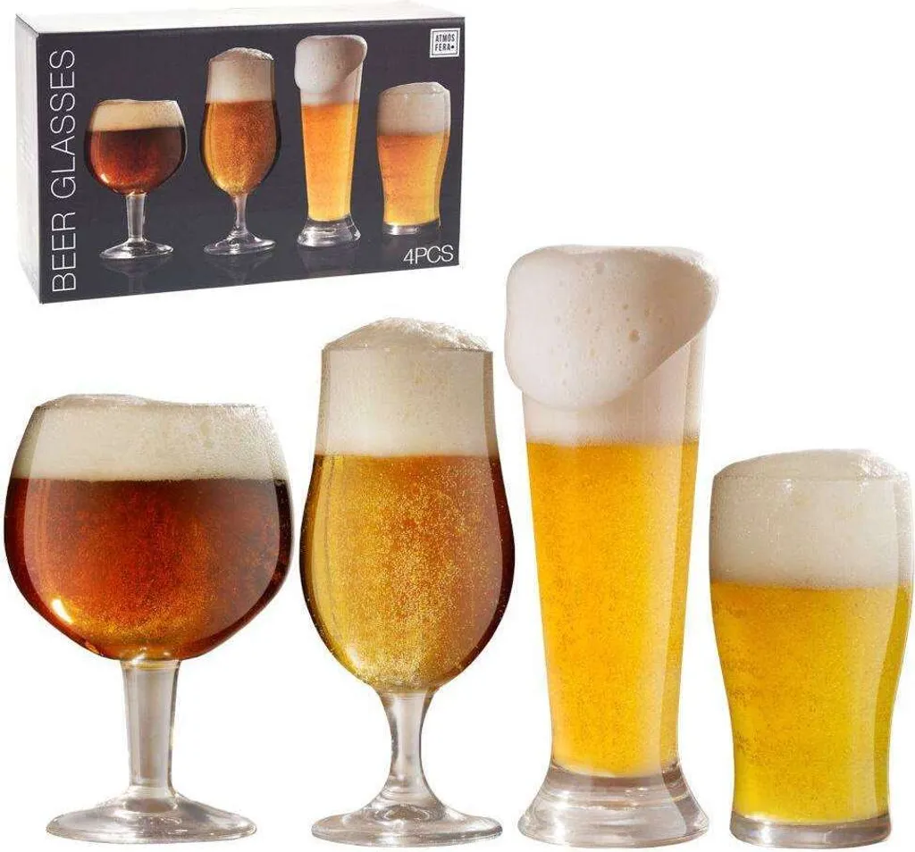 Set di bicchieri da birra 4 pezzi