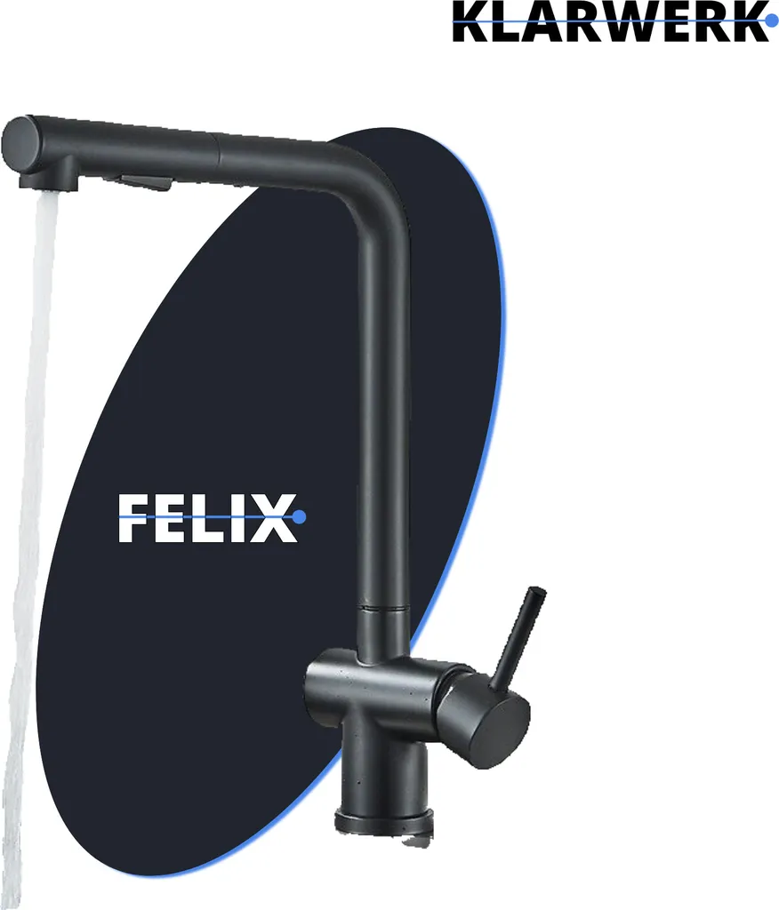 Offerta Rubinetto FELIX Nero Opaco Gastro Professionale Estraibile