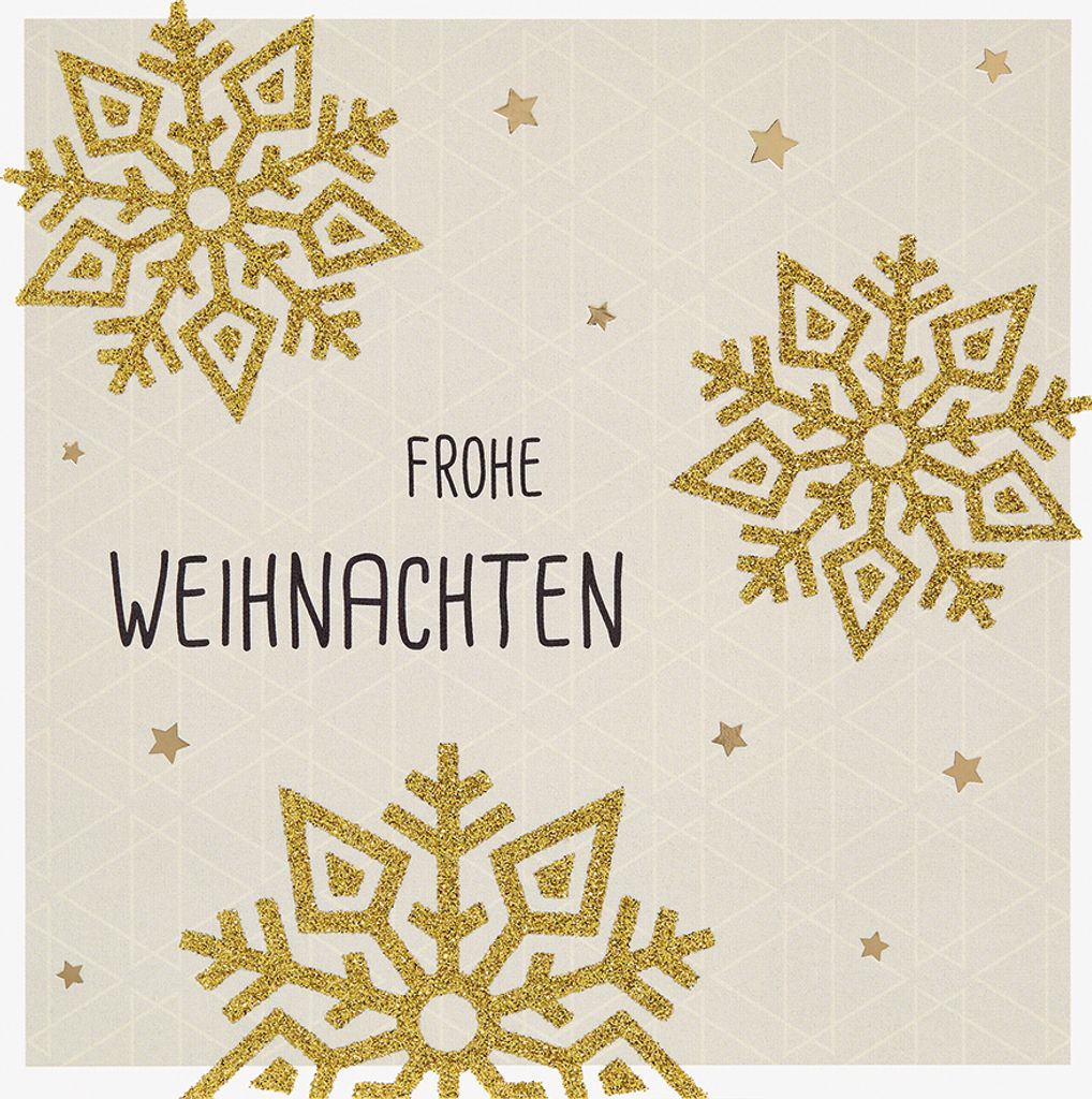 Weihnachten Bling Bling Quadratische Glückwunschkarte im Format 15x1