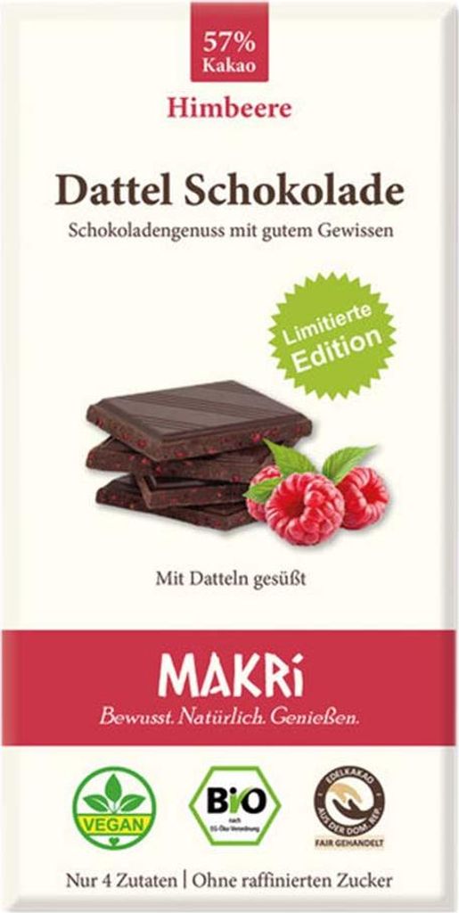 Makri Dattel Schokolade Himbeere 57% -  - 85g Produktbild 