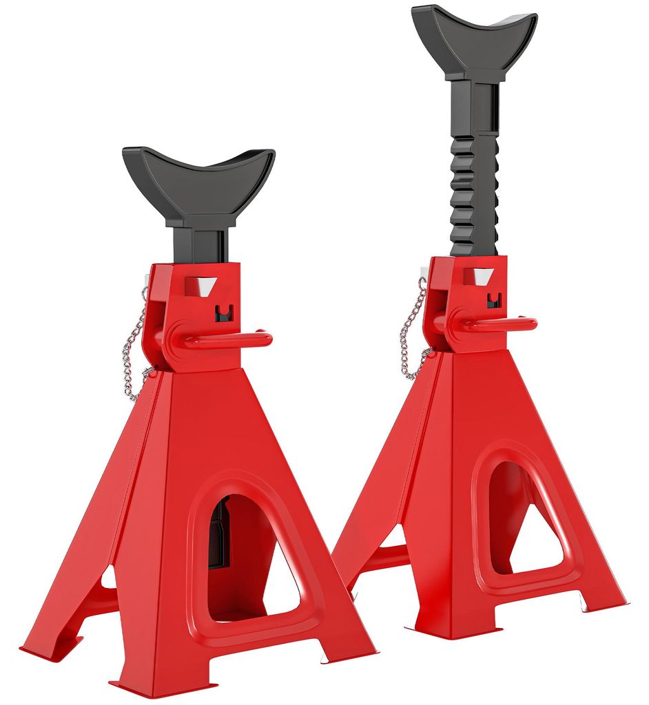 Unterstellbock 6 Tonnen Traglast 2 Stš¹ck Stš¹tzbock inkl 2 Sicherungssplint H?henverstellbar Rot