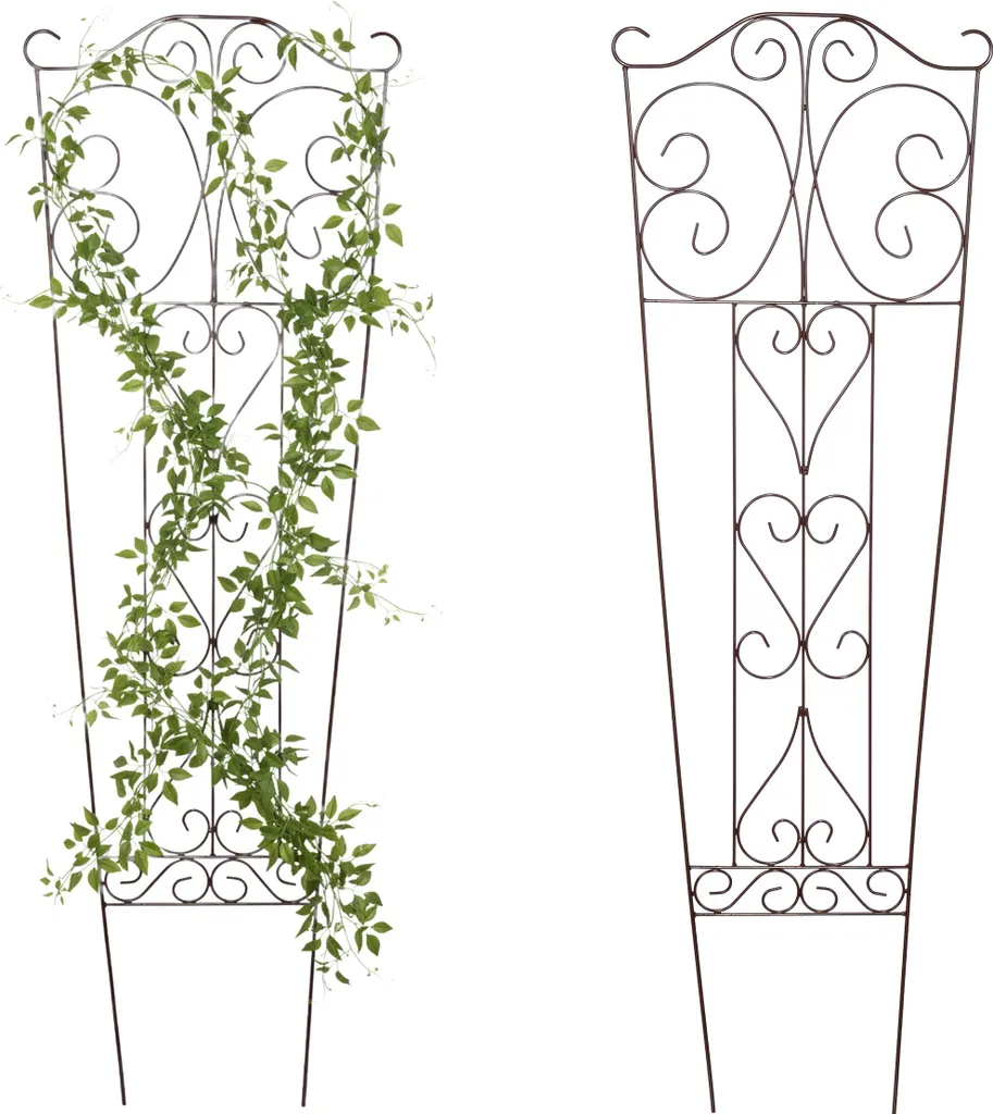 Treillis en métal résistant Relaxdays lot de supports au style vintage