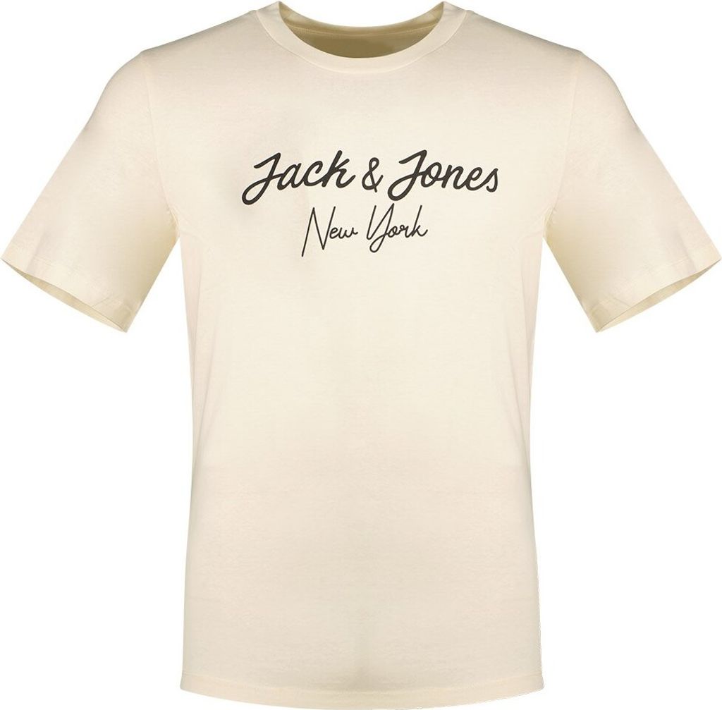 Jack & Jones Settle Kurzarm-t-shirt Beige S Mann Beige S