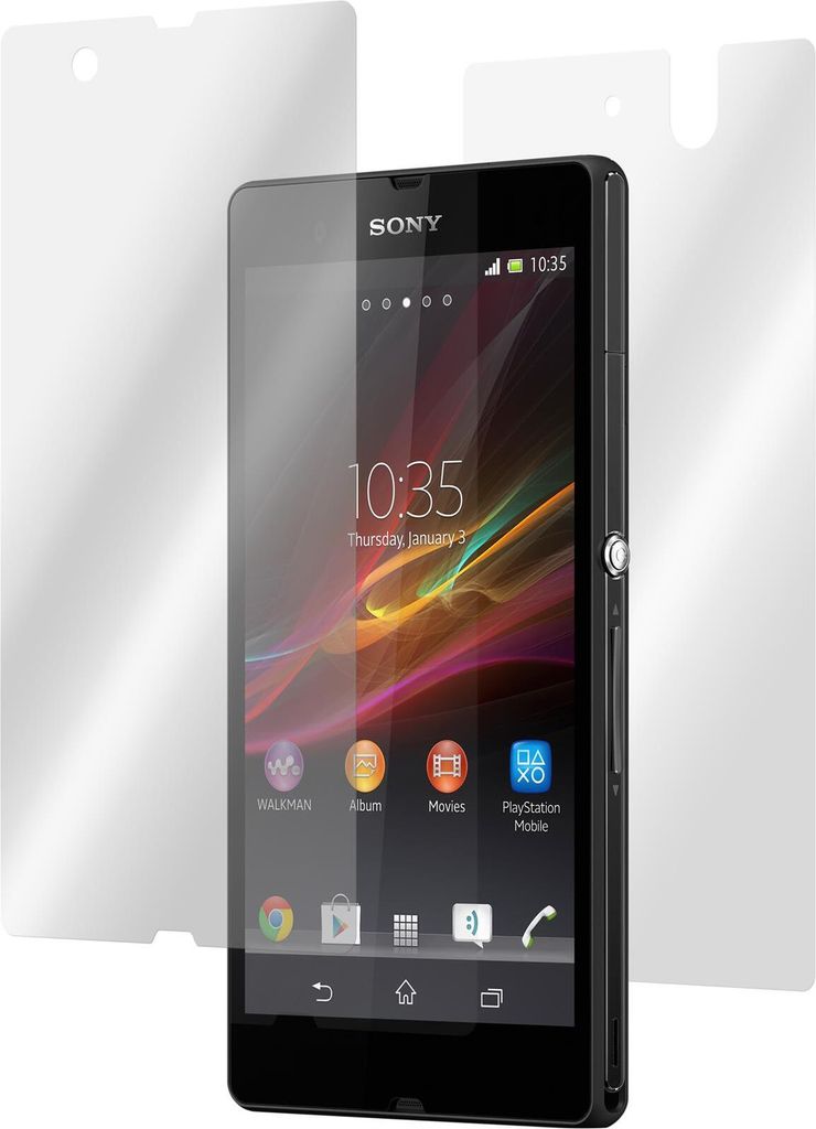 1er-Pack PhoneNatic Displayschutzfolien klar Fullbody kompatibel mit Sony Xperia Z