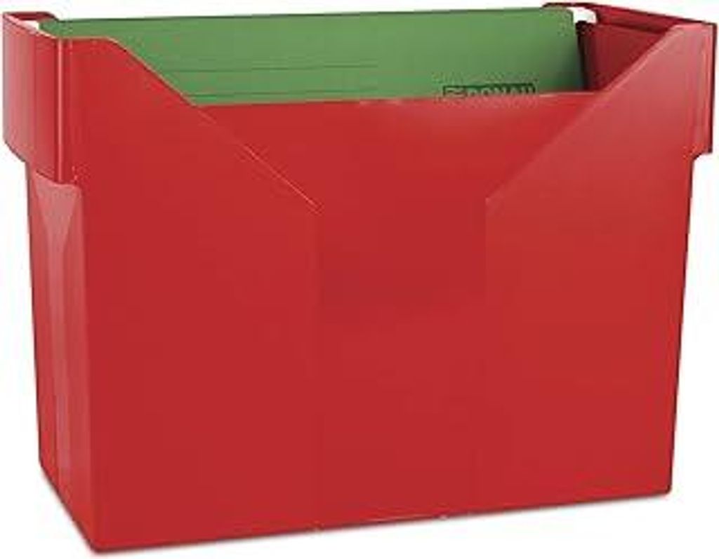 DONAU 7422001PL-04 Hängemappenbox mit 5 Hängemappen Free/ Hängeregister aus Bruchsicherem Kunststoff/ Praktische File Box für Ordner Mappen A4/...