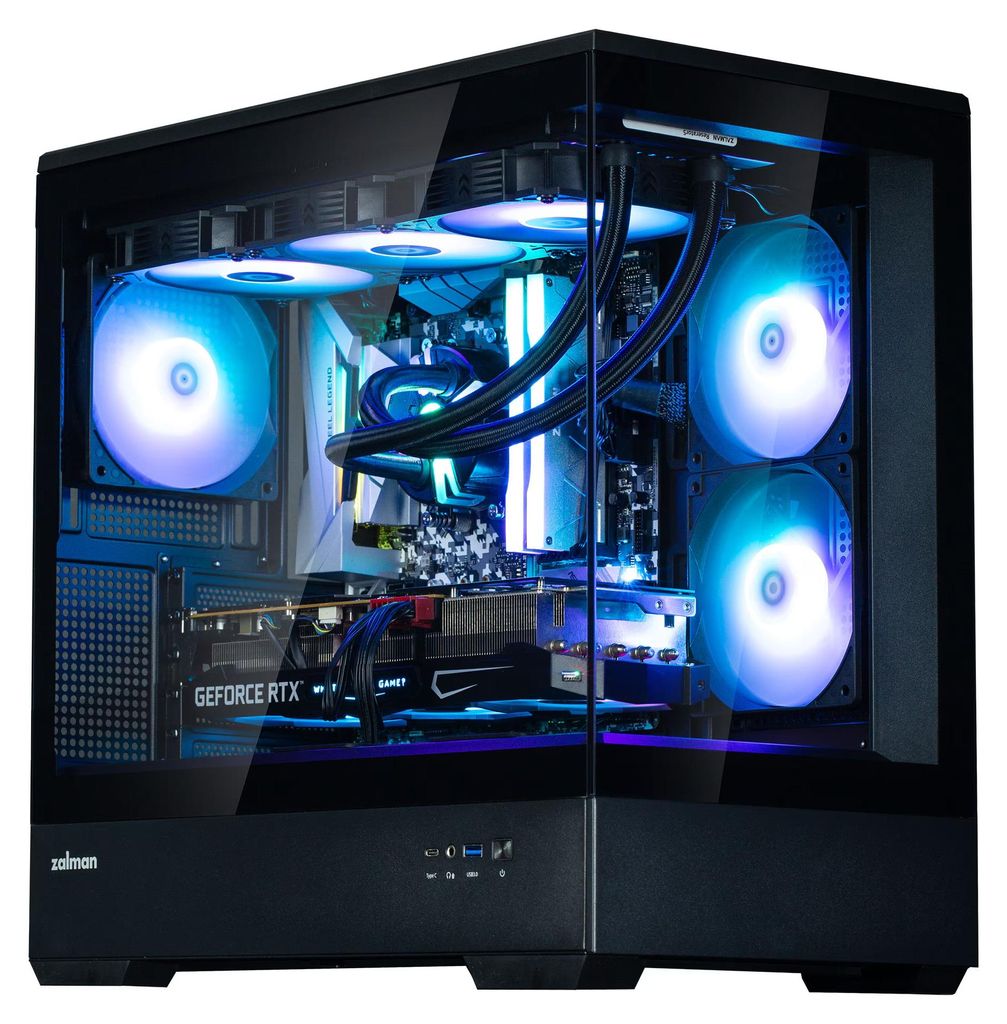 Zalman P30 V2 Black micro-ATX Tempered Glass Panoramic View 3 x 120 mm ARGB Fan included - Gehäuse - ATX