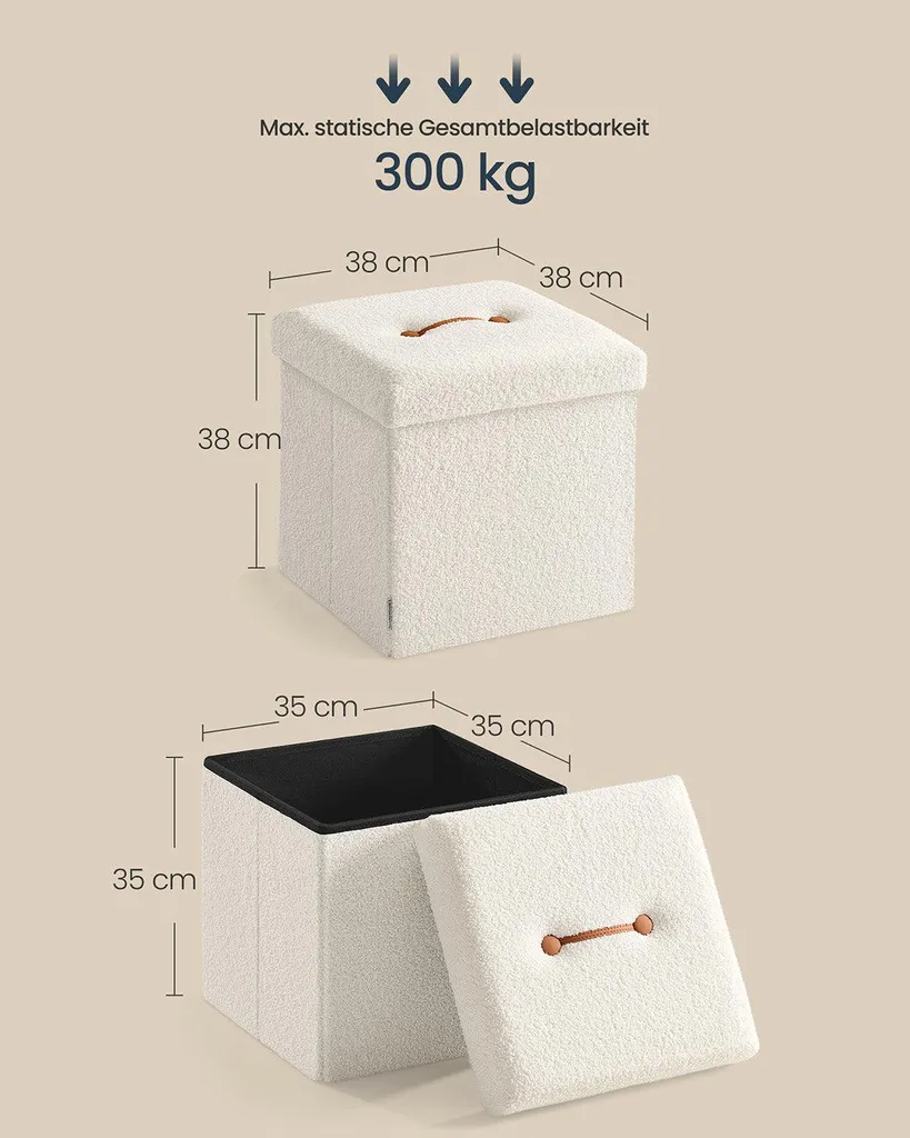 Siège d'appoint avec rangement intégré Rootz pour salon et chambre