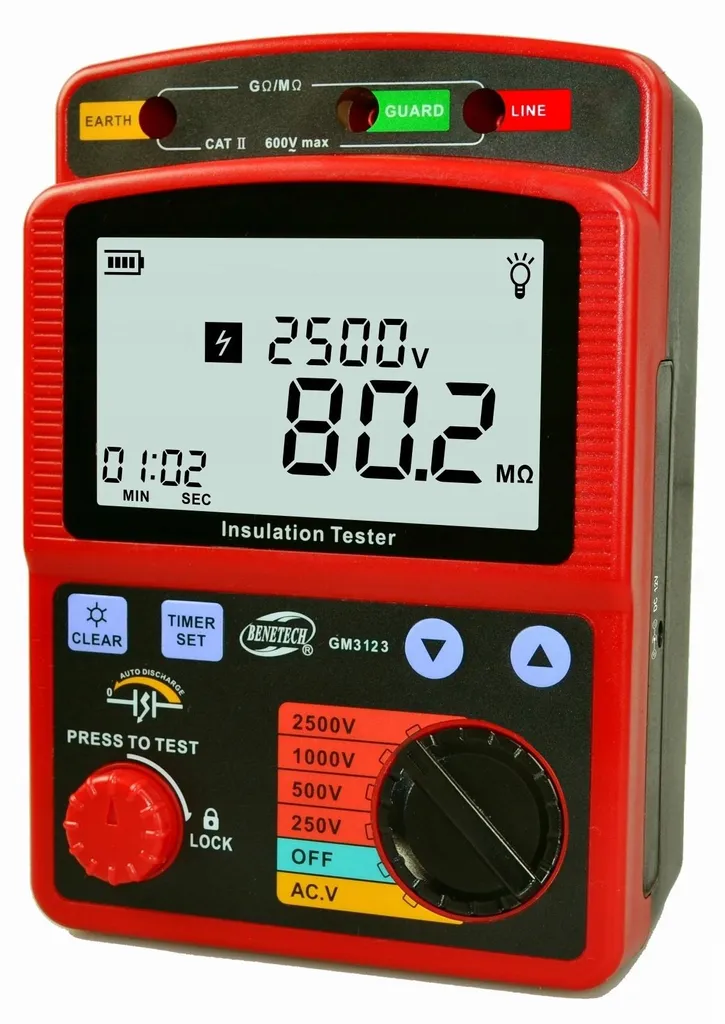 Testeur d'isolement GM3123 pour maintenance électrique 600V - 4