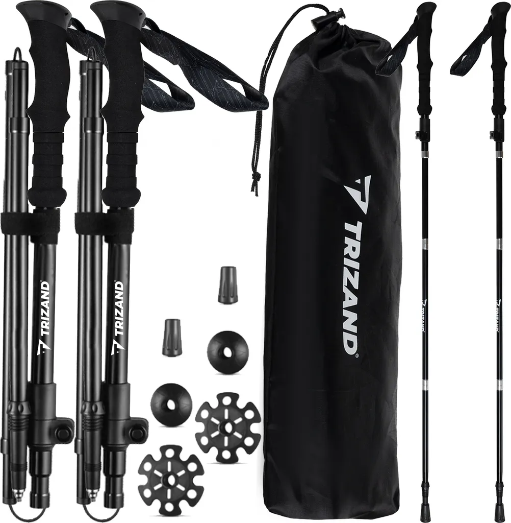 Bâtons de marche nordique pliables et réglables 110-130cm Modèle 24396