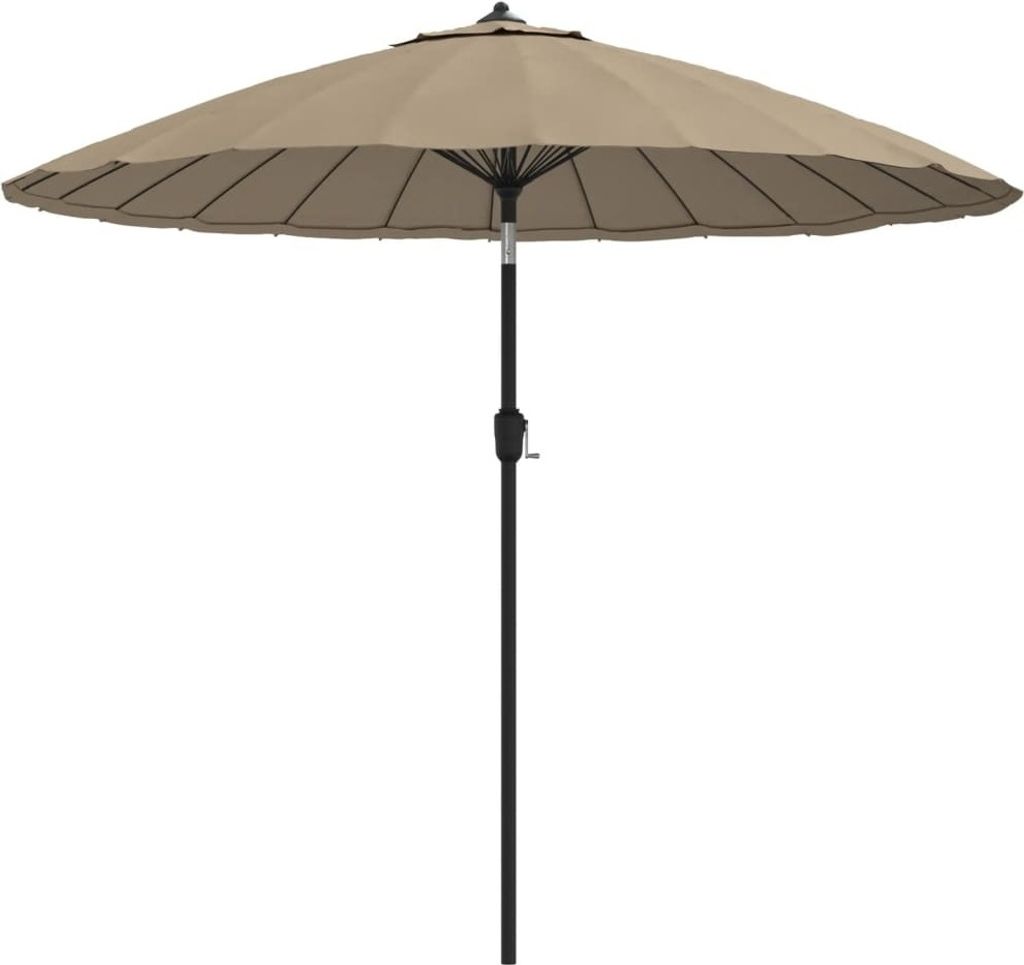 vidaXL Sonnenschirm mit Aluminium-Mast 270 cm Taupe Produktbild 