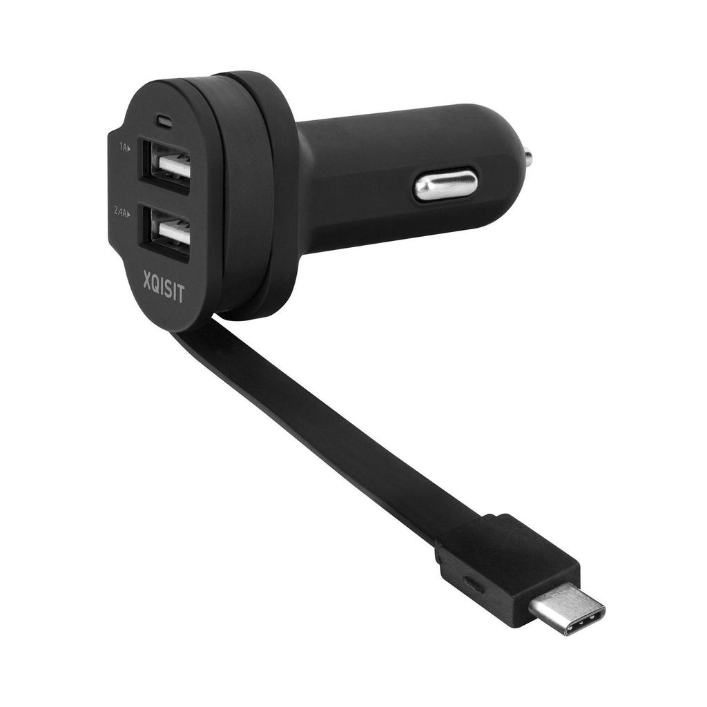Car Charger 6A Dual USB-A + USB-C-Stecker