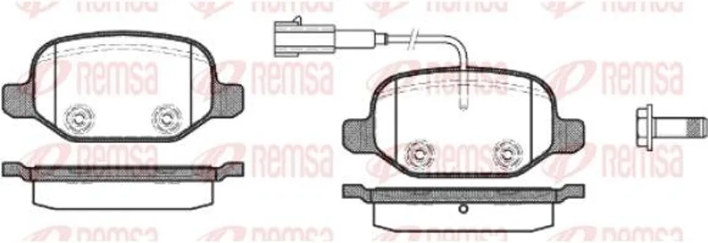 Plaquettes de frein haute performance REMSA 0727.02 certifiées OE 77365752