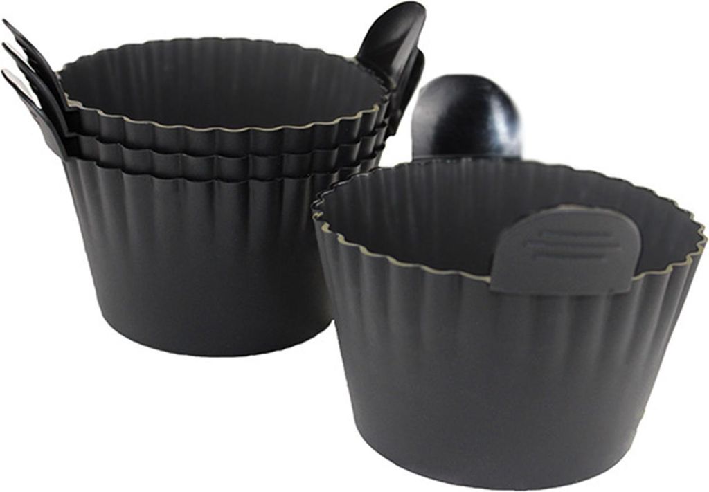 Eierkocher für die Heißluftfritteuse, Silikon-Cupcake-Backförmchen, antihaftbeschichtete Muffinform, wiederverwendbare Auflaufförmchen für Hei...