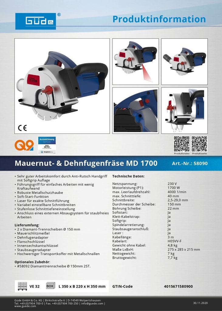 Gude Md 1700 58090 Obrázek produktu 19