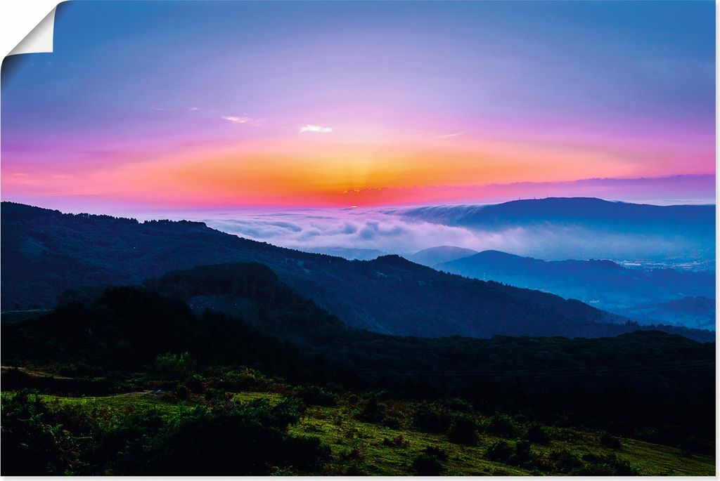 ARTland Poster Morgenstimmung in den Bergen Asturiens Größe: 120x80 cm
