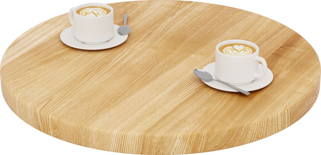 LAMO Manufaktur Tischplatte rund 60 cm aus Naturholz | Holzplatte für Couchtisch, Stehtisch, Bartisch | Stärke: 40 mm | Farbe: Rustikal