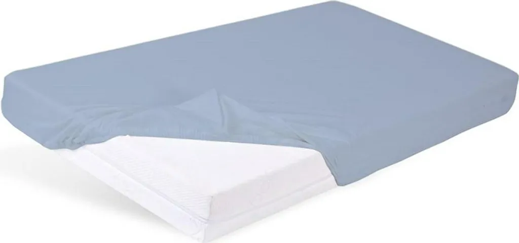BabyMatex Drap housse imperméable 70x140 cm bleu - Bambou respirant