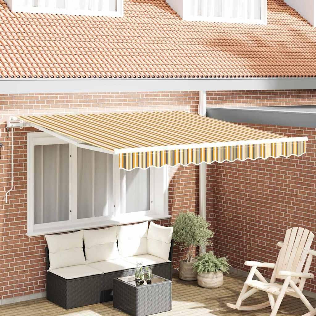 Design Einziehbare Markise Mehrfarbig 350 x 250 cm Mehrfarbig - Markisen 2025 Neu5276678 2parcel