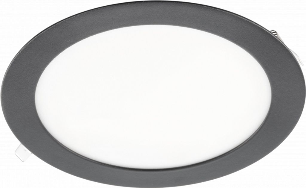 12W Runde LED Einbauleuchte slim Panel Spot mit schwarzen Rahmen Ø 168mm 1020 Lumen Neutralweiß (4000 K)