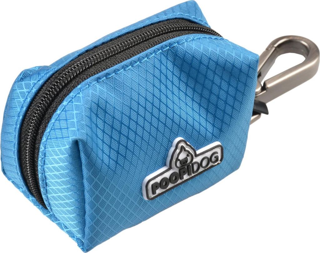 Dávkovač sáčků na psí výkaly Poopidog nylon - modrý Obrázek produktu 