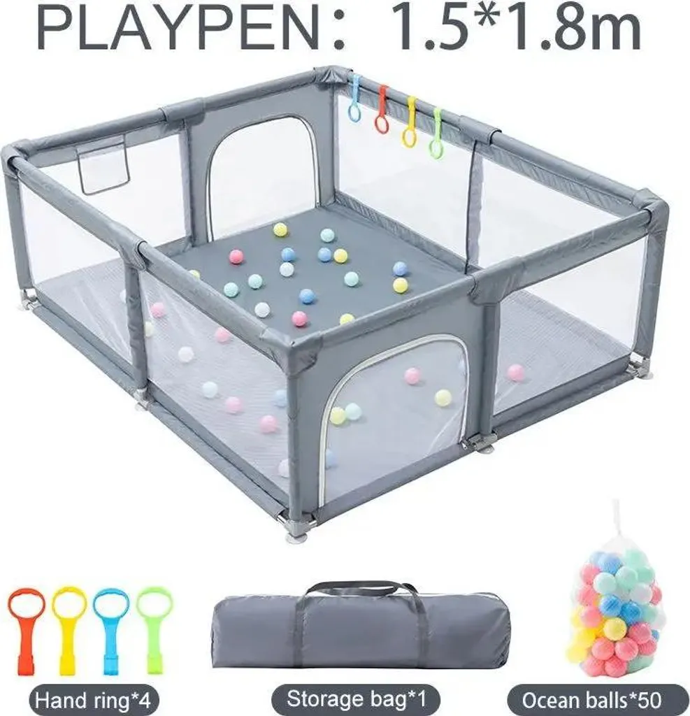 Espace de jeu sécurisé bébé 150x180 cm pour salon et chambre enfant - 2