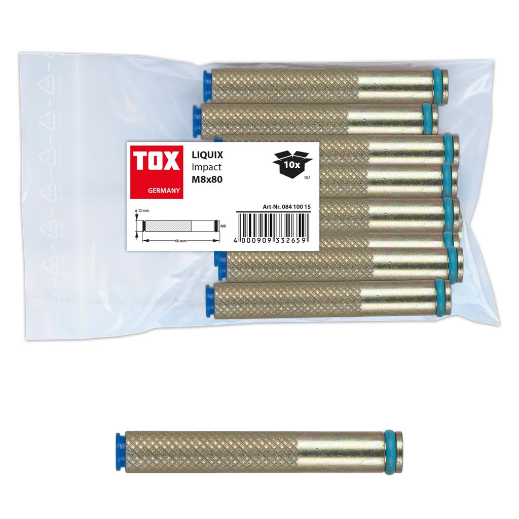 TOX Verbundmörtel-Zubehör Liquix Impact M10x80 mm / innen und außen