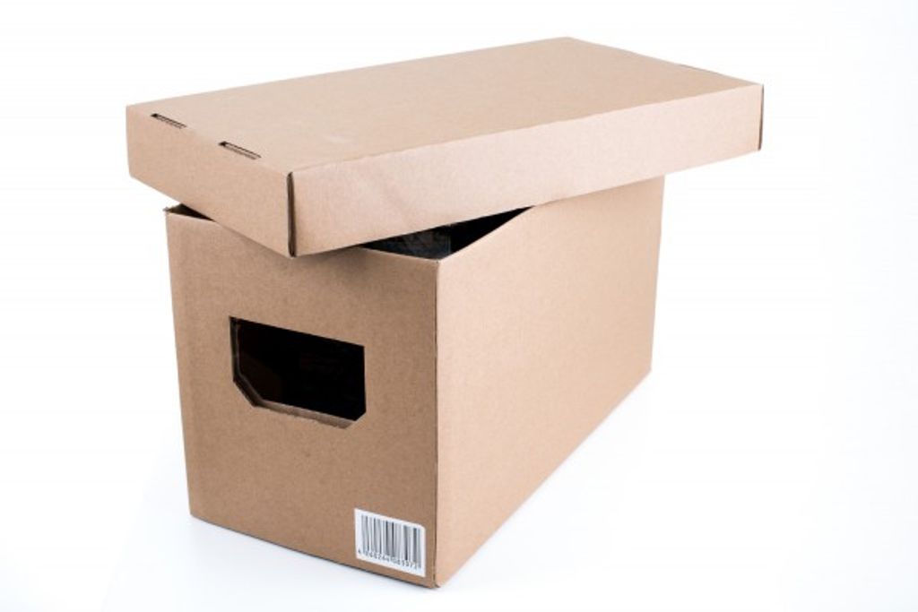 Transport und Aufbewahrungs Karton Box, ideal für 7" Single Schallplatten, CDs, DVD`s, Blu-Rays oder