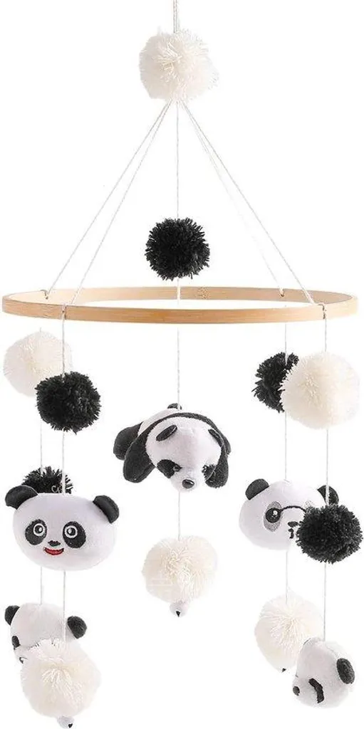 Mobile bébé boules de feutre : décoration apaisante pour faciliter le sommeil