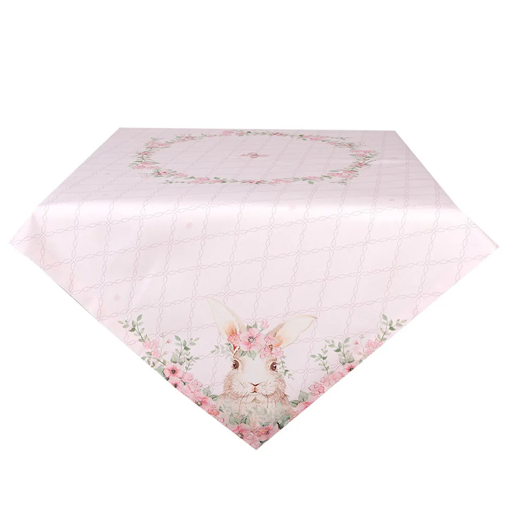Copritavola Coniglietto Rosa 100x100 Clayre & Eef Shabby Chic