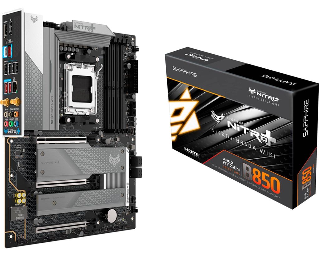 Sapphire Nitro+ B850A WIFI7 - Mainboard - AMD Sockel AM5 Image du produit 