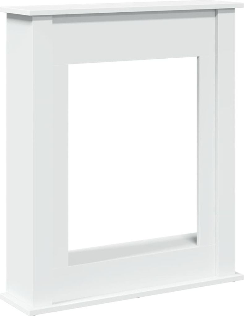 vidaXL Cornice per caminetto bianca 75x20x87,5 cm Materiale Immagine del prodotto 