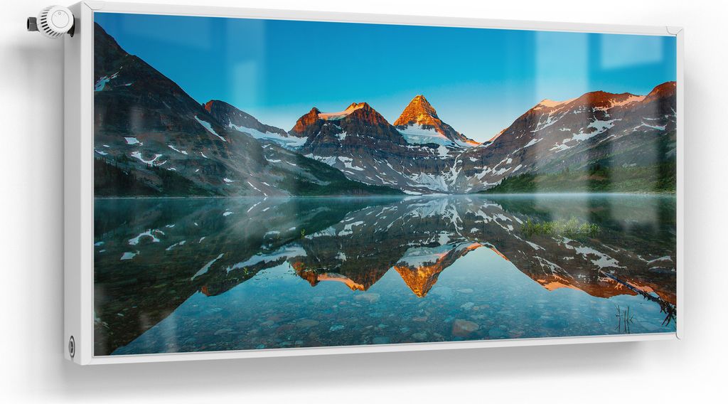 DEQORI Magnetmatte Heizung Standard 120x60 cm 'Spiegelung der Stille' Magnetfolie