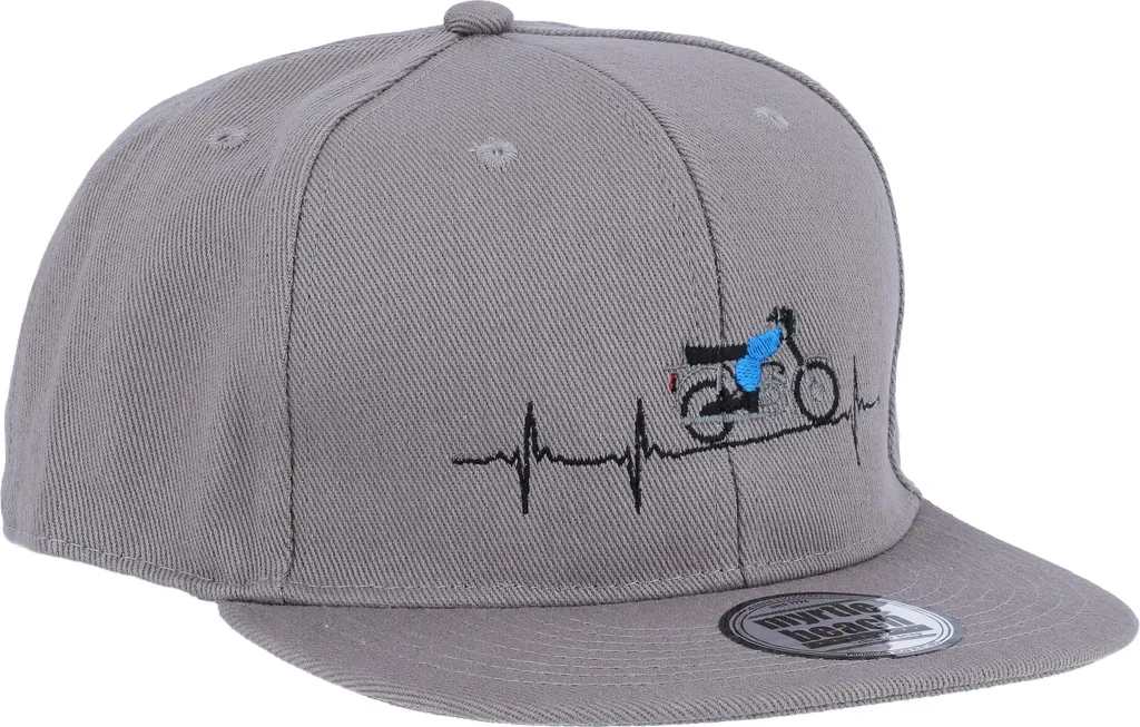 Snapback Simson S51 Blu Grigio | Cappellino Vintage Moped Culto Suhl