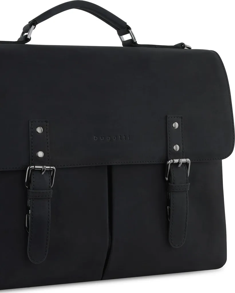 Sac ordinateur Bugatti Luca noir à rabat - Protection PC 15 pouces - 5