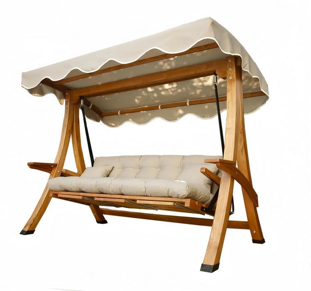 Braun Gartenschaukel Outdoor Robuste Edle Schaukel Designer Möbel Neu