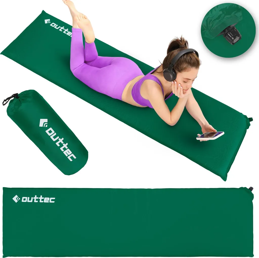 Matelas Autogonflant Étanche Outtec - Tapis de Couchage 180 cm Outdoor