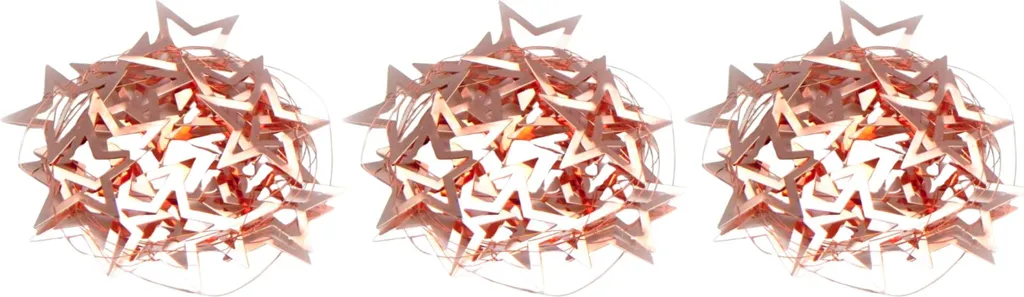 Set de 3 Guirlandes Étoiles en Cuivre 2m - Décoration Lumineuse Noël