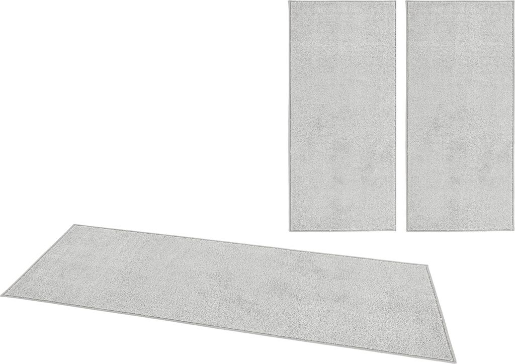 Hanse Home Pure Kurzflor Teppich Bettumrandung Pure Grau