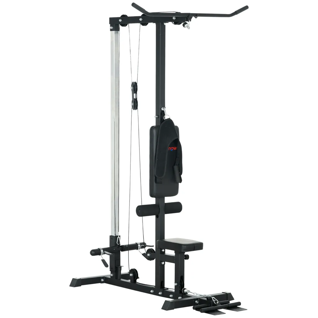 SPORTNOW Station de musculation multifonction tirage latéral charge 50kg