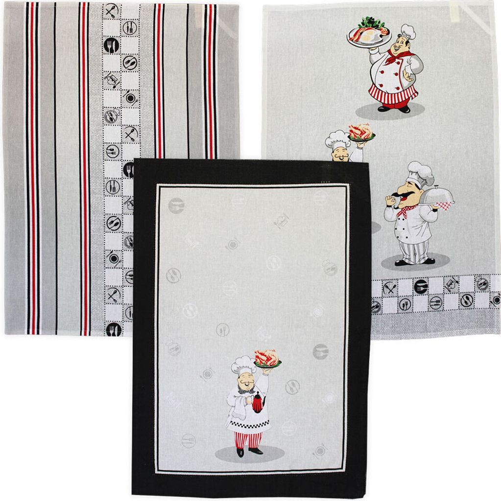 HOME ELEMENTS Sada 3 utierok 50 x 70 cm, Chef Obrázok produktu 