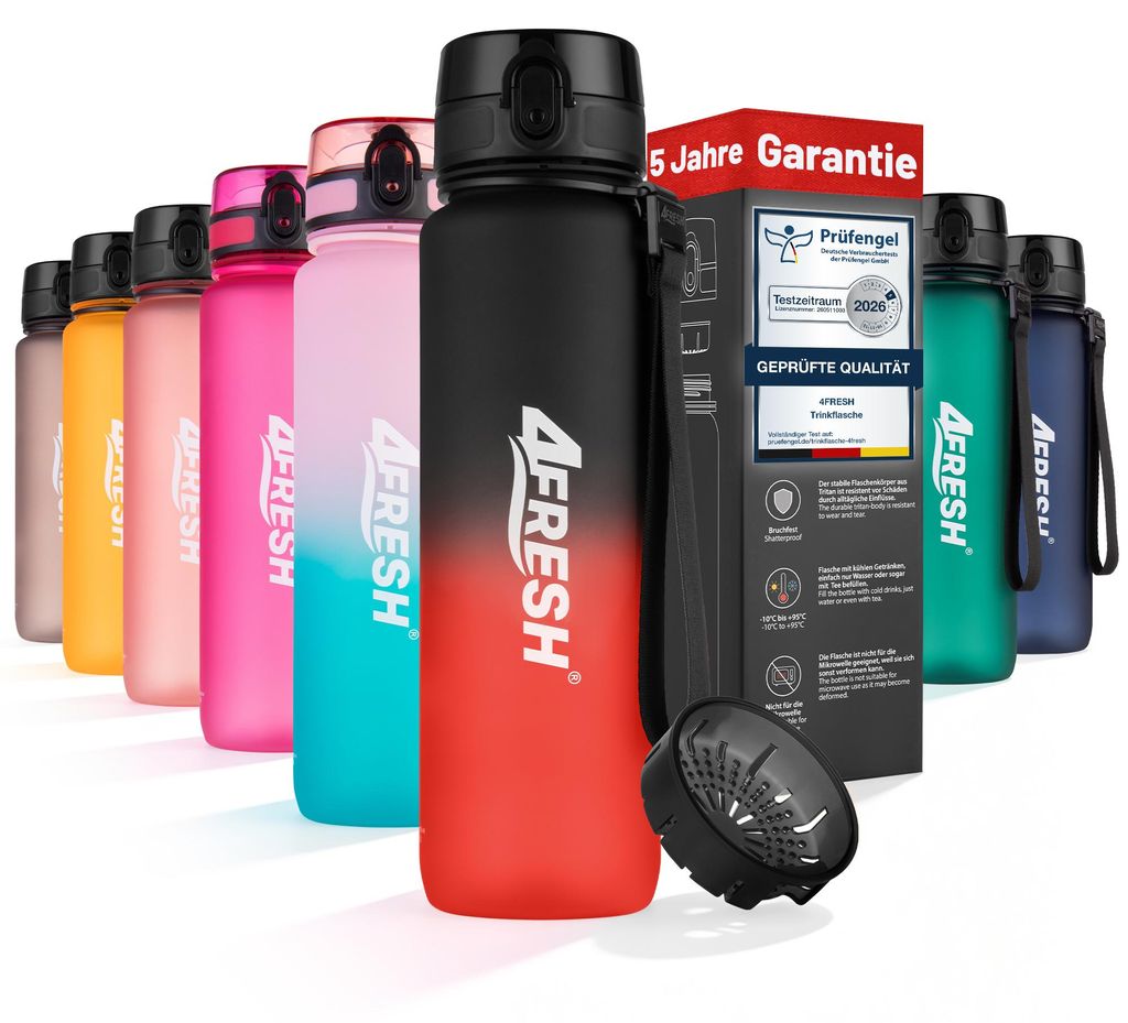4FRESH Trinkflasche 1000 ml aus Tritan – BPA-freie Produktbild 