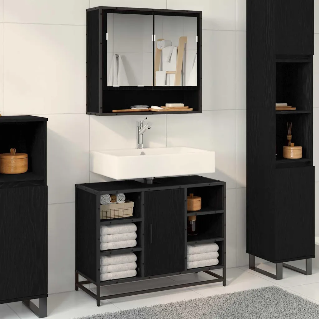 Arredo Bagno Maison Exclusive Rovere Nero 80 cm: Atmosfera Spa a Casa